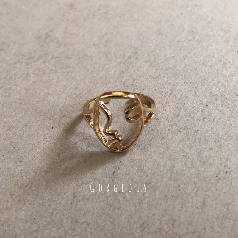 face art rings  -Cincin aesthetic