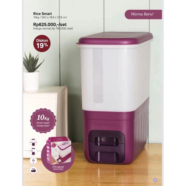 Rice smart Tempat Simpan beras Tupperware