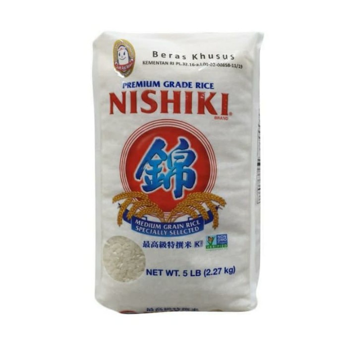 

978Eq1W Beras Nishiki Premium Grade 2,27 Kg (Sushi/Onigiri) Promo WQ012