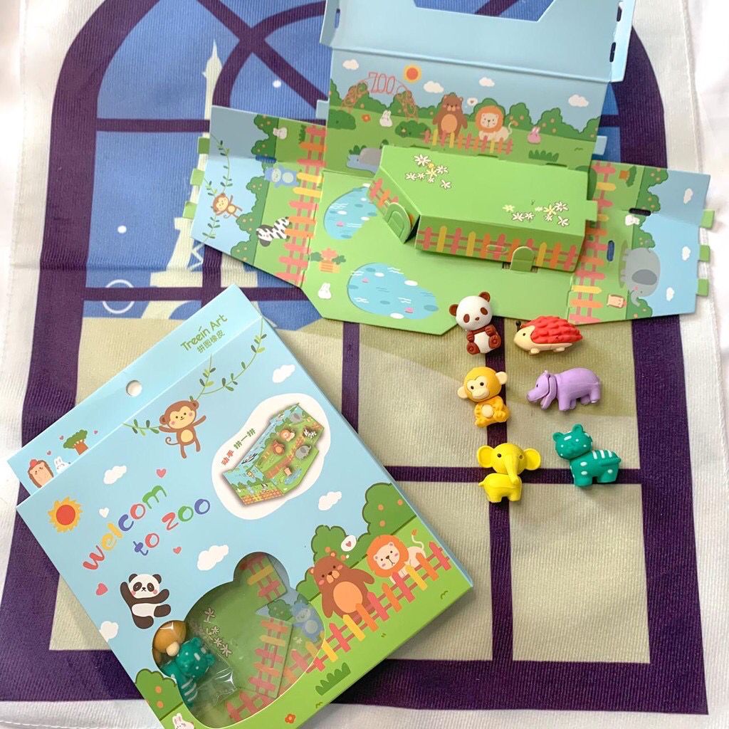 

PENGHAPUS ANIMAL SET 6 PCS ERASER HAPUSAN READY MURAH GROSIR COD