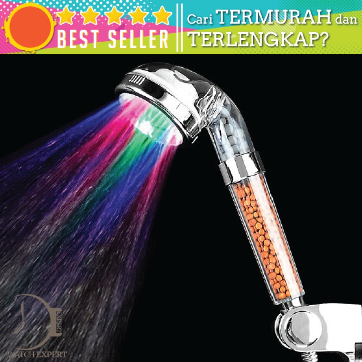 COD Kepala Shower Filter Aerator dengan 7 Color LED Untuk Kamar Mandi