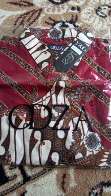 Odza Kemeja Batik Pria Baju Batik Pria Lengan Pendek Slim Fit Baju Batik Modern Campa