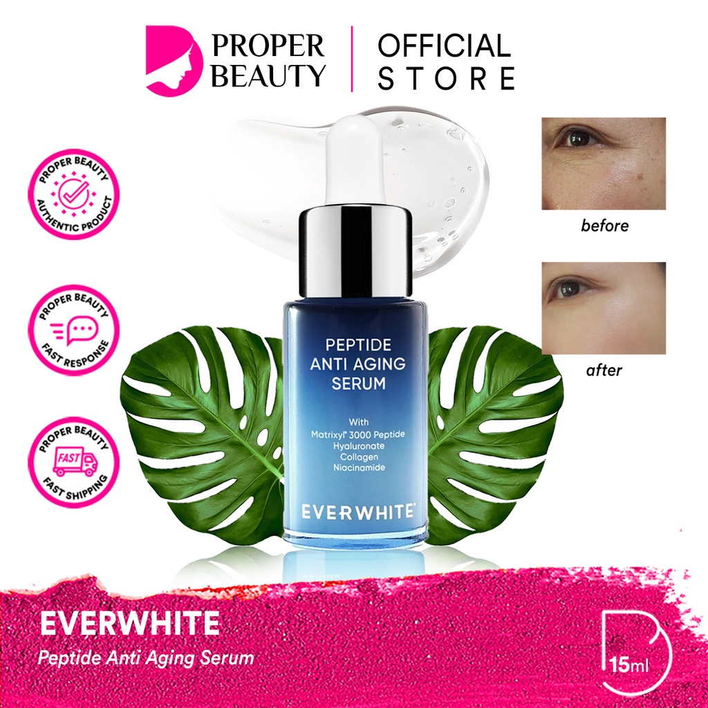 EVERWHITE Peptide Anti Aging Serum Indonesia / Toner Peptide Eye Cream Gel / Acnepair Underarm Cica