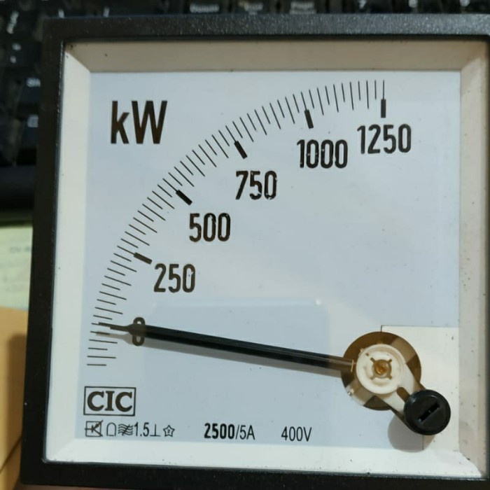 Kilowatt Meter Analog EAP 96 via CT 2500/5A Kilo watt Meter KW CIC