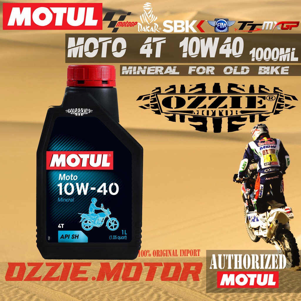 MOTUL MOTO 10W40 1L OLI MOTOR IMPORT ORIGINAL