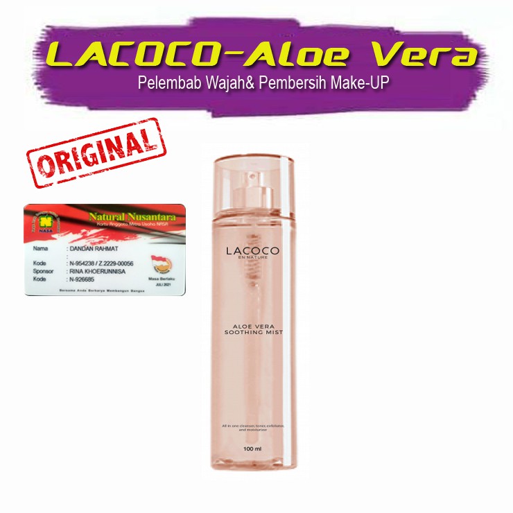 LACOCO ALOE VERA SOOTHING FACE MIST - PELEMBAB WAJAH NASA - NASA - ORIGINAL 100%