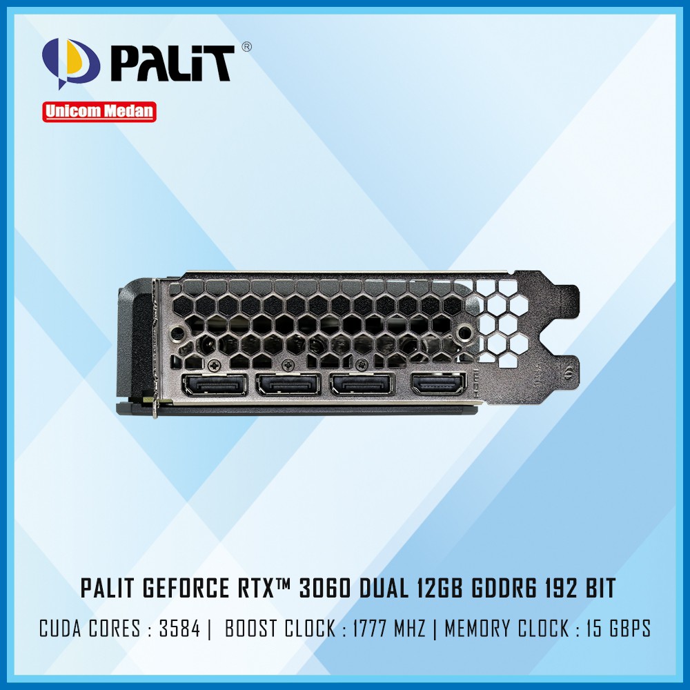 VGA PALIT GeForce RTX3060 RTX 3060 Dual 12G GARANSI RESMI 3 TAHUN