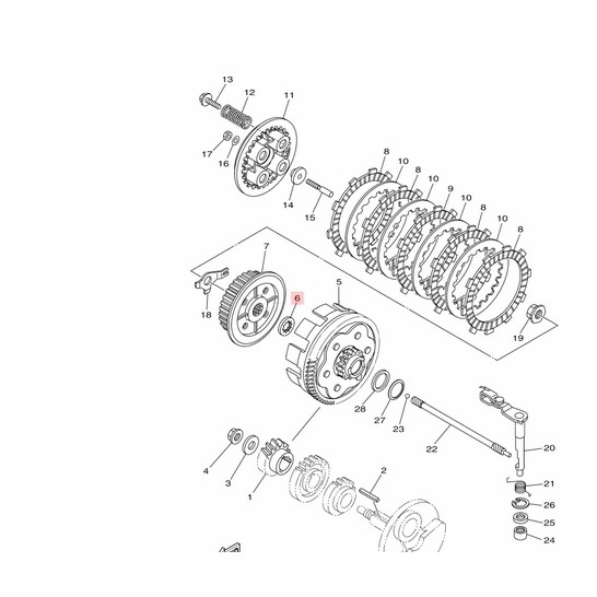 PLATE THRUST RING RUMAH KOPLING VIXION NVL - JUPITER MX 135 NEW NJMX ORIGINAL YGP 50C-E6154-00