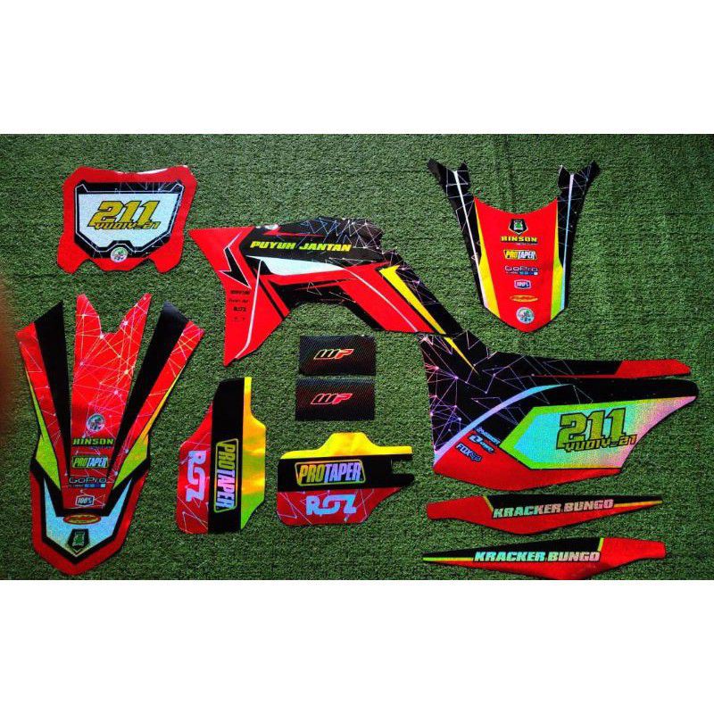 Decal CRF Full bodi hologram desain bebas suka suka bisa ubah nama nomer