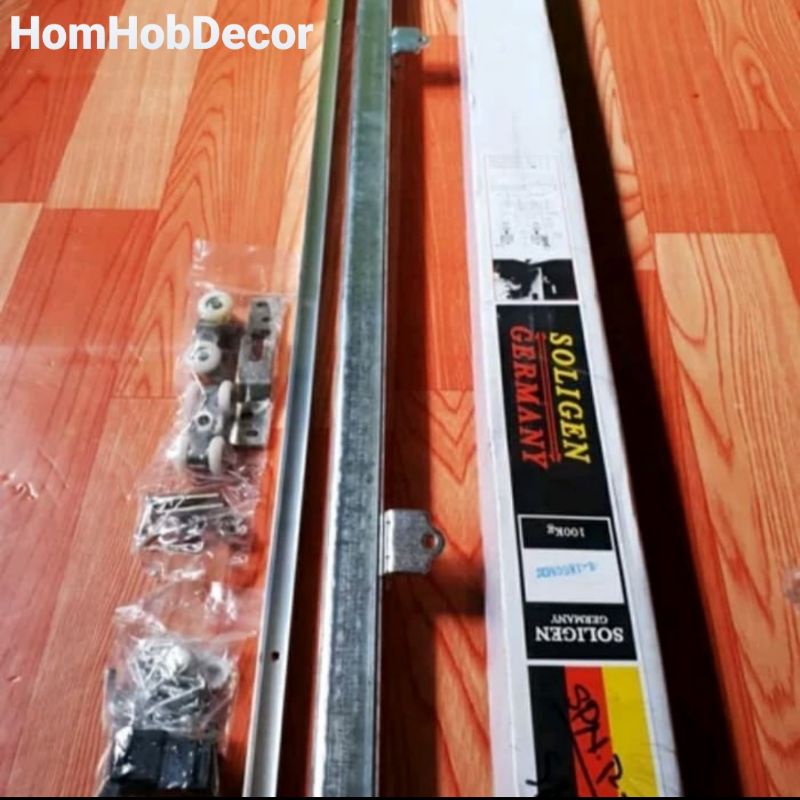Soligen Roda Rel Pintu Besi Geser / Dorong