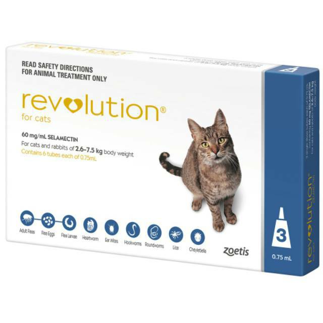 Revolution cat obat kutu Flea Tick tetes kucing 1pcs (harga per biji