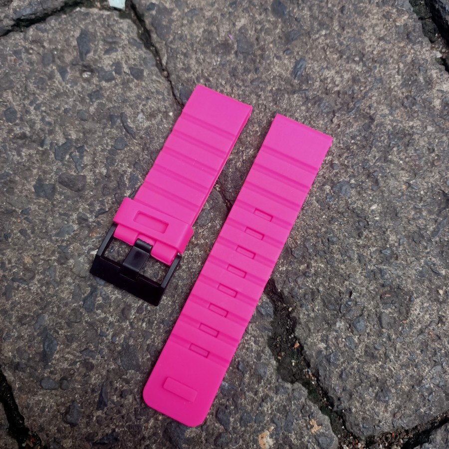 strap jam tangan Nixon 24mm pink tua strap jam tangan rabber original