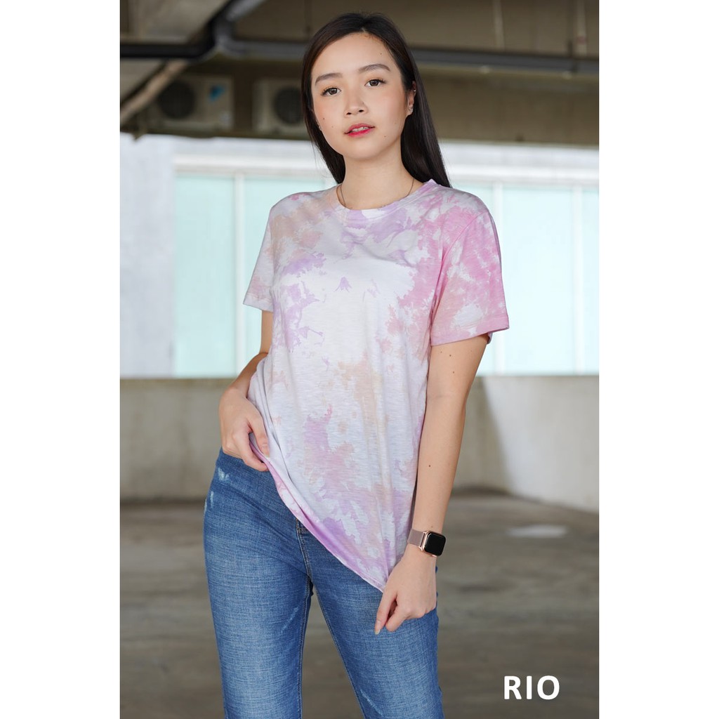 JANE COLLECTION || Marbelo Shirt Kaos Tie Dye Loose TShirt Handmade BIGSIZE Tie Dye Crop Shirt XL