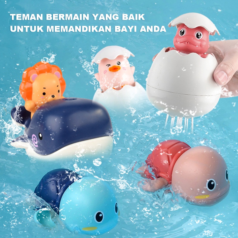 Mainan Mandi Bayi Anak Bergerak Model Berenang Diputar Bath Toys