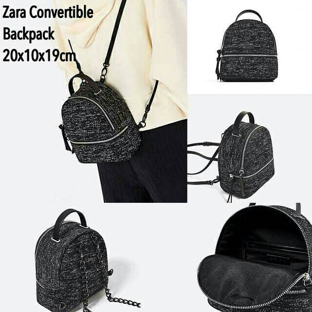  TAS  WANITA IMPORT ZARA  BACKPACK CONVERTIBLE ORIGINAL 