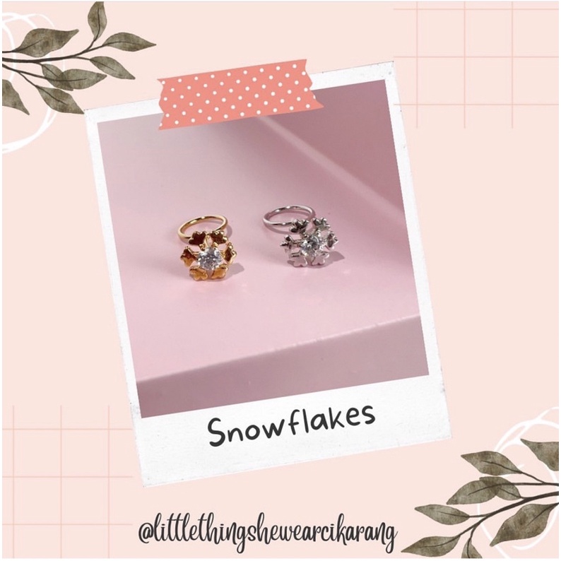 Littlethingshewear - Anting Anak SNOWFLAKES 0.6gr