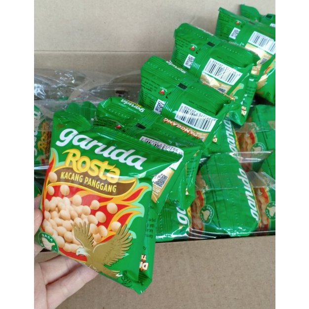 

agen distributor makanan ringan garuda rosta kacang panggang rasa bawang pack renceng murah