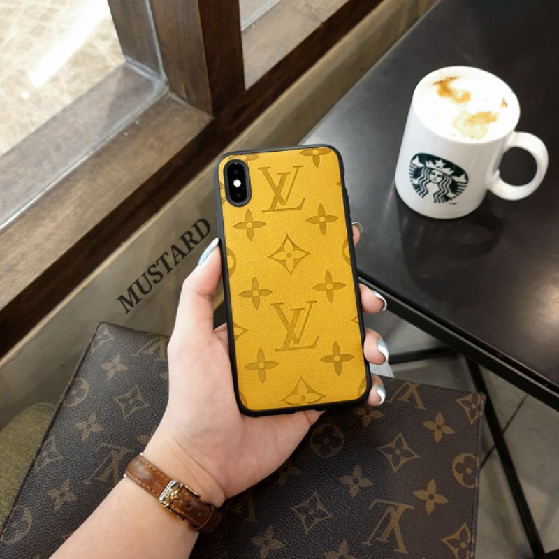 A3S A5 REALME C1 A5S A7 A12 A11K - LV EMBOSS Soft Case Skin Leather