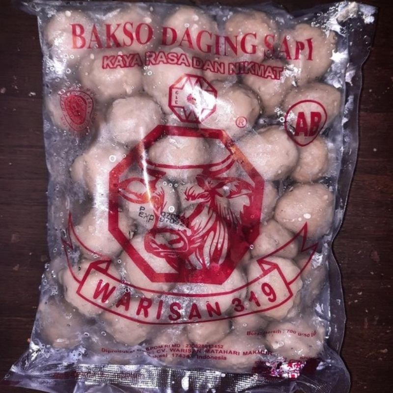 

Bakso Warisan 319 (Daging Sapi) isi 50pcs