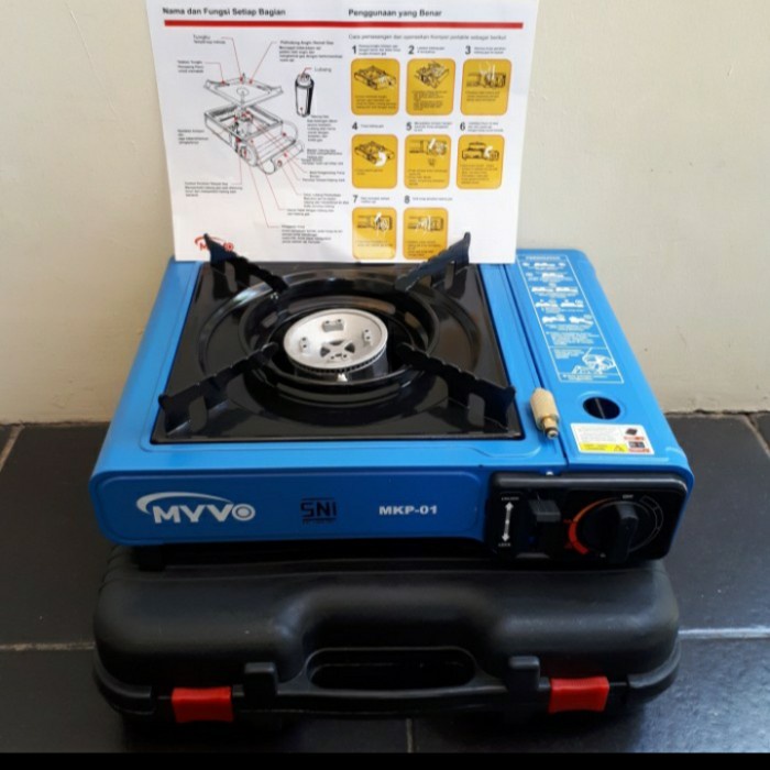 PAKET Kompor Gas Portable MYVO Kompor Gas JUMBO 2 in 1 FREE GAS KALENG MANTAP