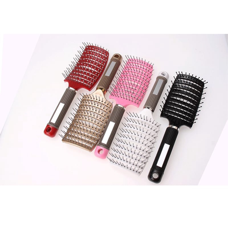 Sisir Jumbo Anti Rambut Kusut / Sisir Styling Salon / Sisir Pijat Hitam Maroon