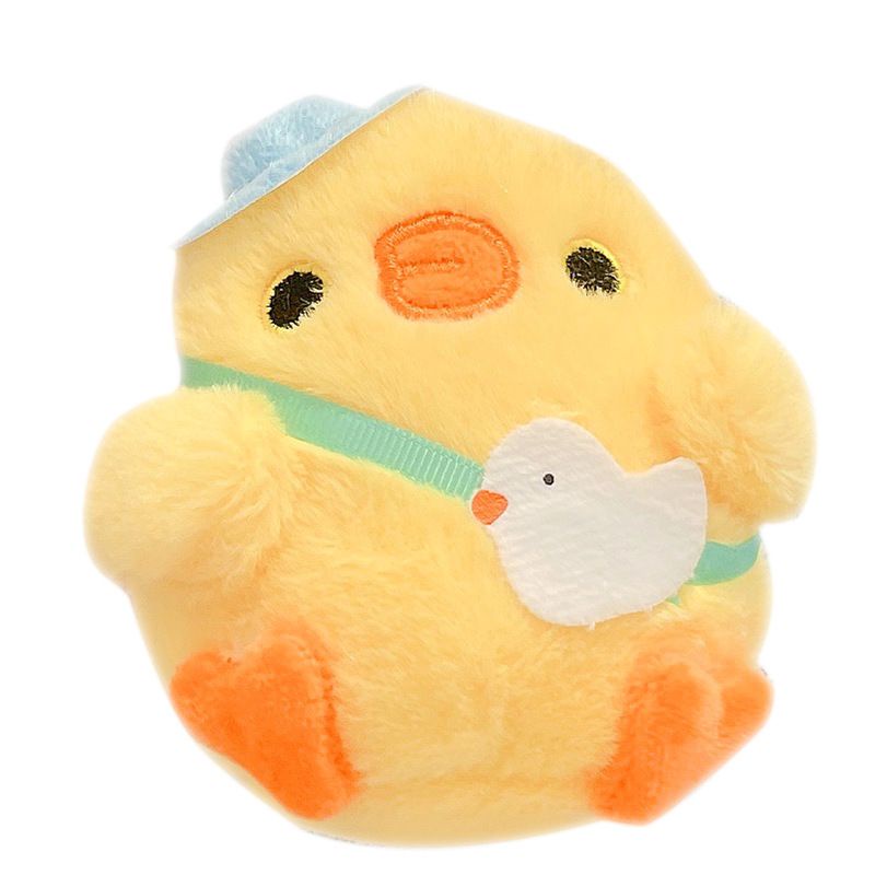 Little Yellow Chicken Plush Toy Pendant Doll Netred Chick Cute Keychain Children's Gift