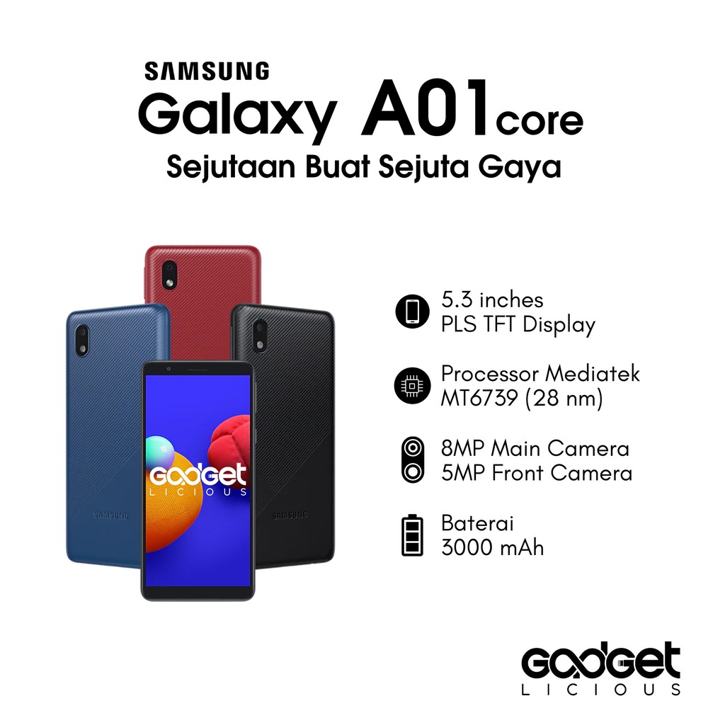 Samsung Galaxy A01 Core 2/32GB [Sejutaan Buat Sejuta Gaya] Garansi Resmi