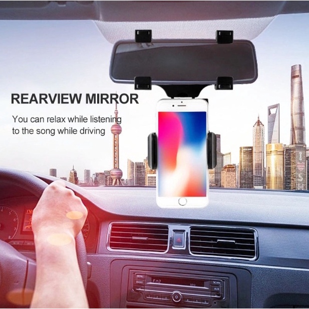 Phone car holder rearview stent Holder handphone mobil spion tengah rearview car phone holder