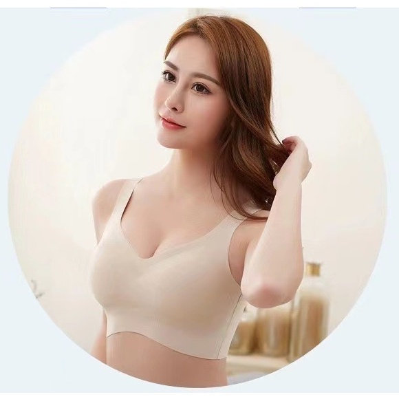 Pakaian Dalam Wanita Push up Bra Seamless Sport bra Tanpa Kawat Jepang Jogging Yoga Lembut