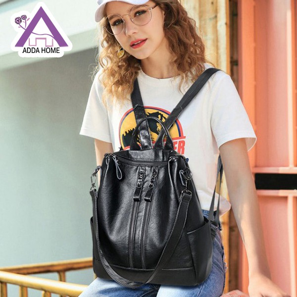 Adda Home - Tas Selempang Ransel 2 in 1 Artist Fashion Wanita Desain Korea