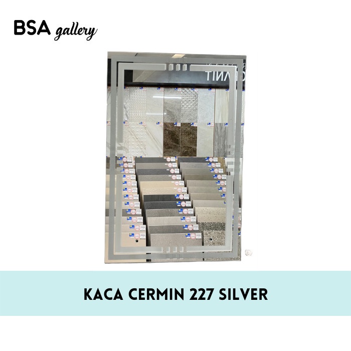 KACA CERMIN WASTAFEL MINIMALIS BEVEL 40x60cm + AMBALAN / CERMIN KOTAK