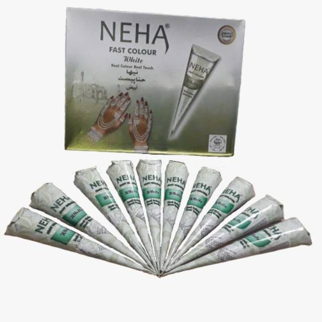 Henna Putih Neha Cone / hena /tato kuku dan kulit 30gr