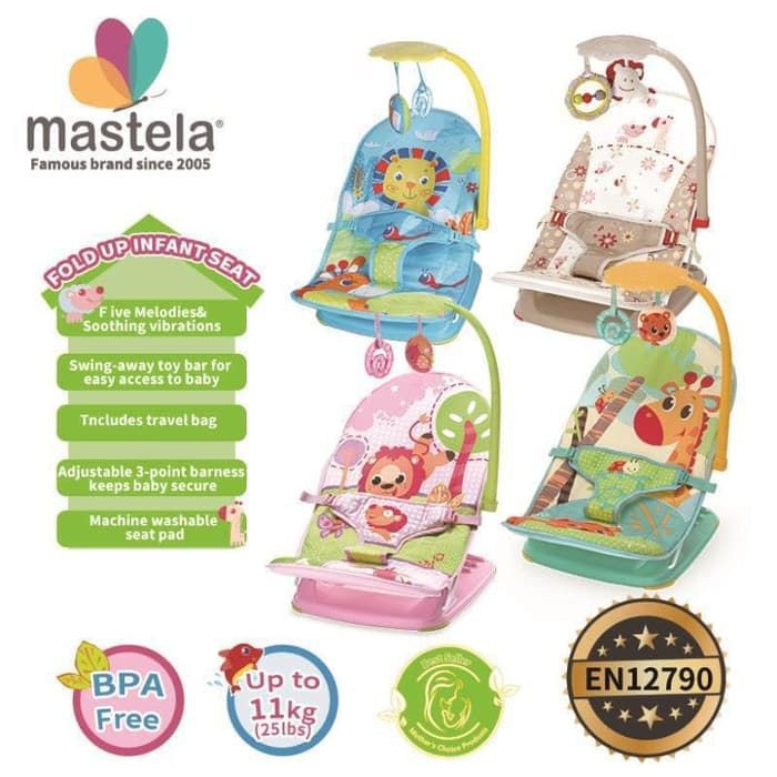 Makassar - Fold Up Infant Seat Mastela / Mastela Fold Up Infant Seat Kursi Bayi Getar Mainan Musik