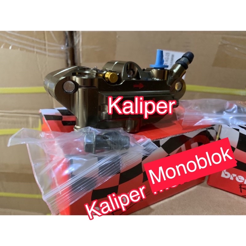 Promo kaliper monoblok CNC universal semua jenis kendaraan MOTOR