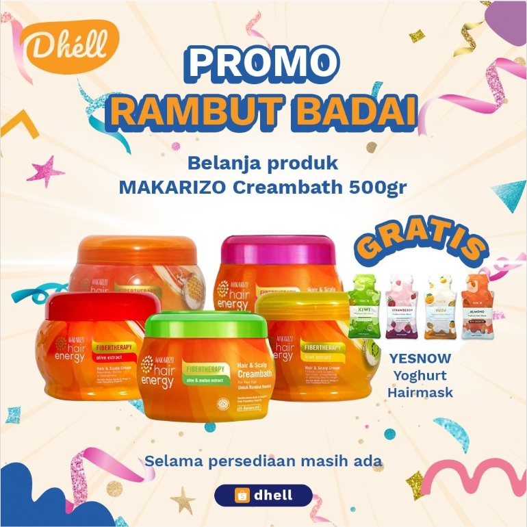 Makarizo Creambath 500gr / Makarizo Hair Energy Creambath 500gr / Makarizo Hair Creambath 500gr