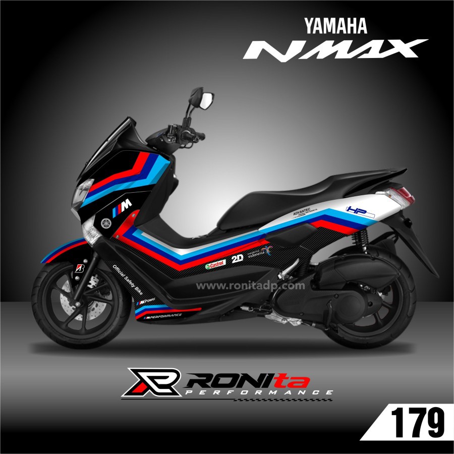decal nmax BMW safety car hitam sticker full body nmax 2020 custom