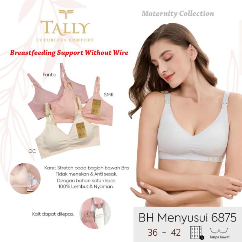 ❤ MIMI ❤ Bra Bh Menyusui Busui Nursing Bra Busa Tanpa Kawat Bra Hamil Tally 6875