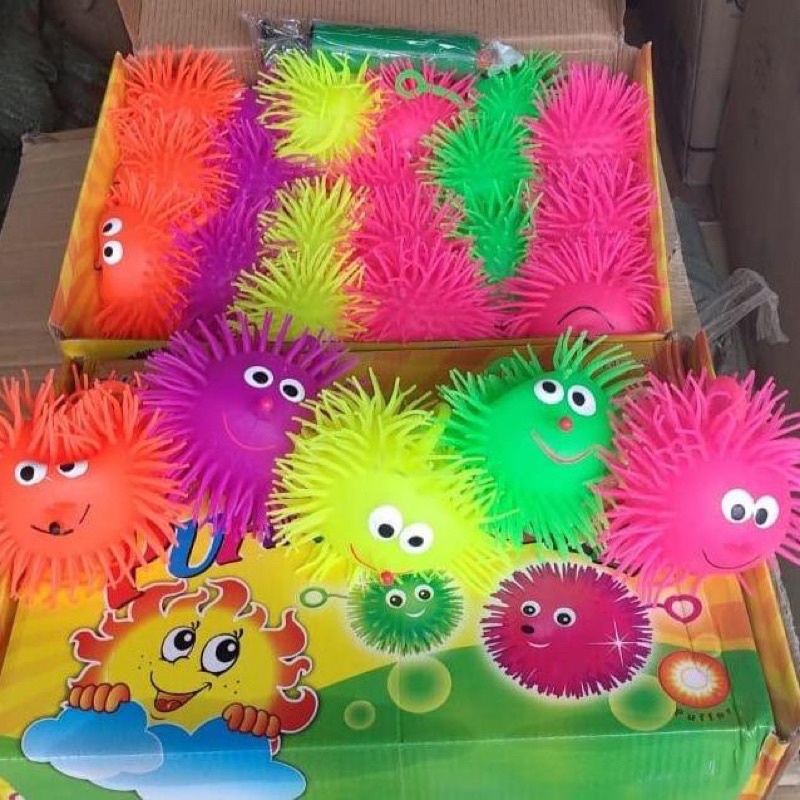 MAINAN PUFFER BOLA KARET RAMBUT LAMPU