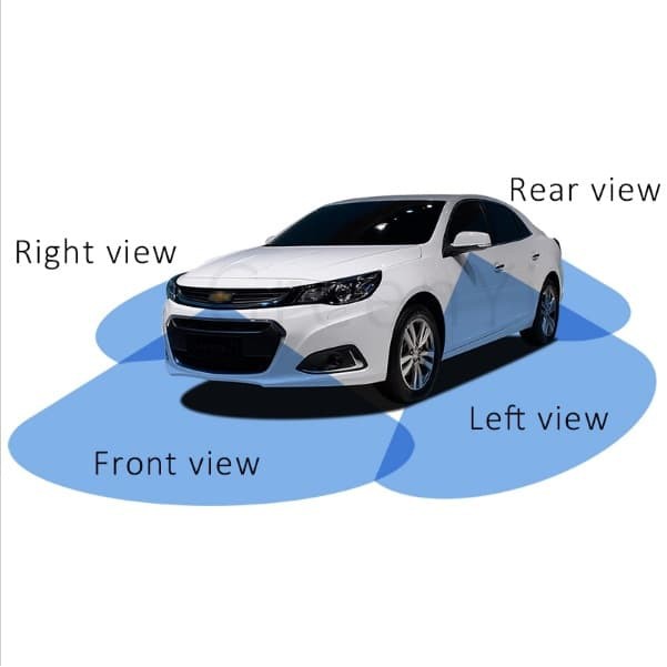 Kamera Mobil 360 Derajat CCD, untuk Kamera Depan, Samping &amp; Belakang