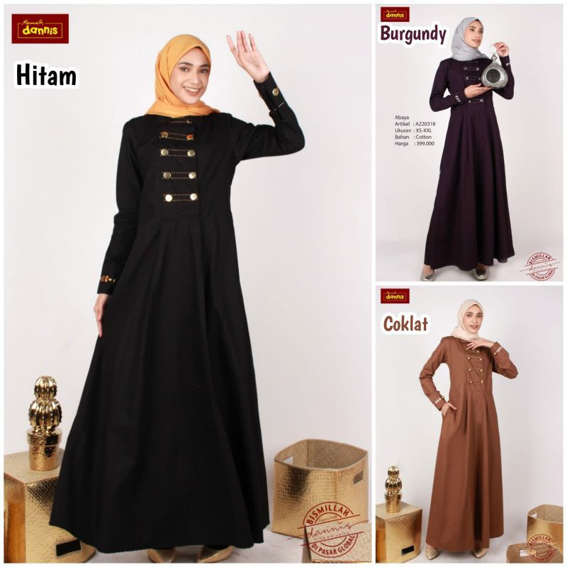 New arrival Abaya reguler A220318//abaya by dannis//dannis collection//nyaman//keren