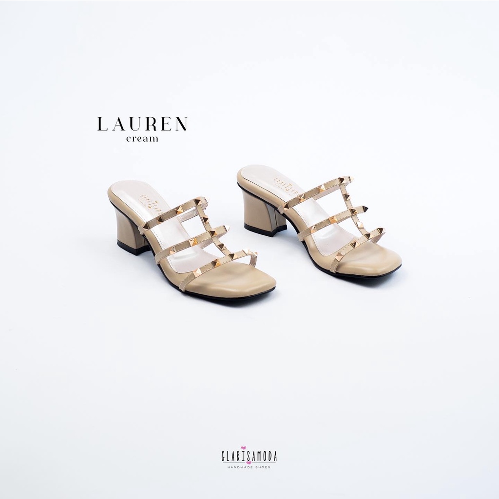 GLARISAMODA Lauren Heels Wanita 5cm Sandal heels wanita nyaman empuk