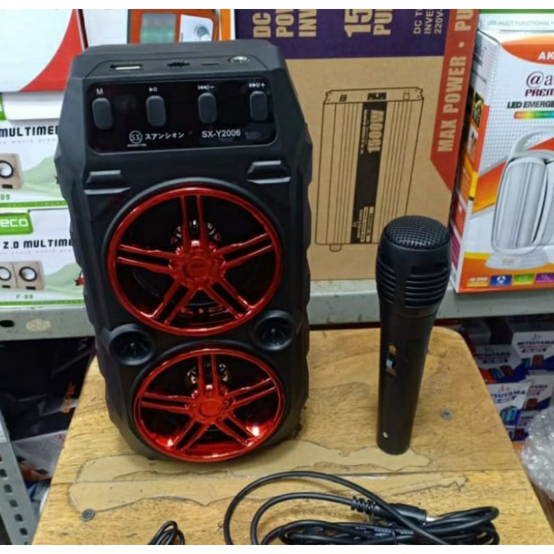 SPEAKER BLUETOOTH KARAOKE MIC PORTABLE SX2006/F6589 SONIA