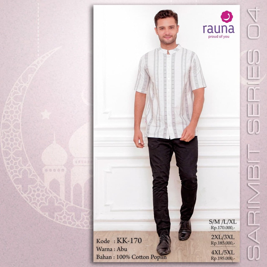 Busana Sarimbit Keluarga / RK - 170 Abu / Fashion Muslim