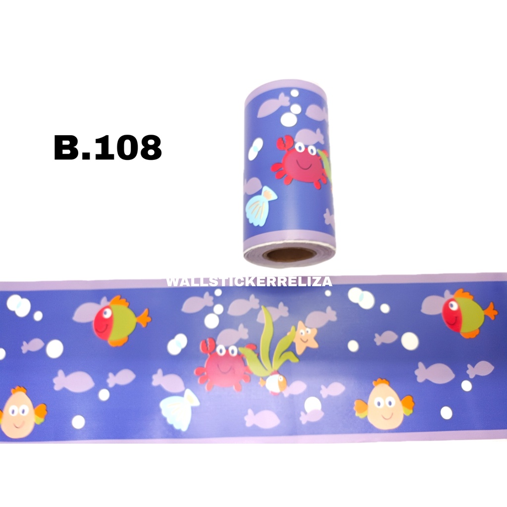 RELIZA Wall Border IKAN 10CM X 10METER Wallborder B108