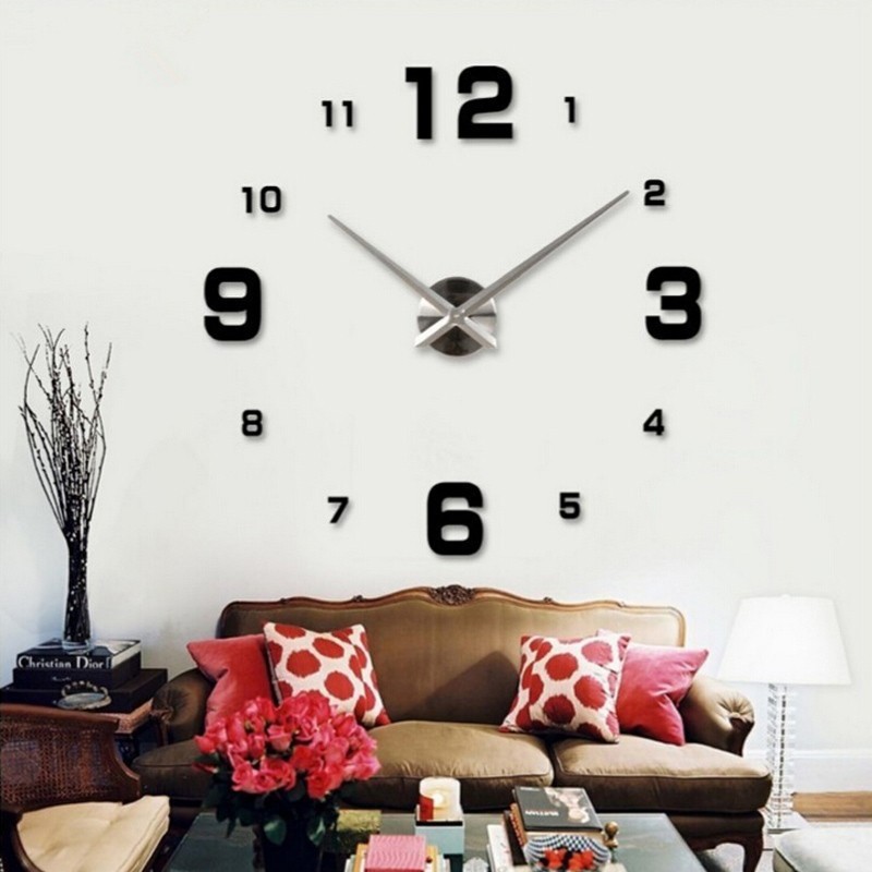 Grab medan Jam Dinding Besar DIY Giant Wall Clock Quartz Creative Design 90-120cm - DIY-102