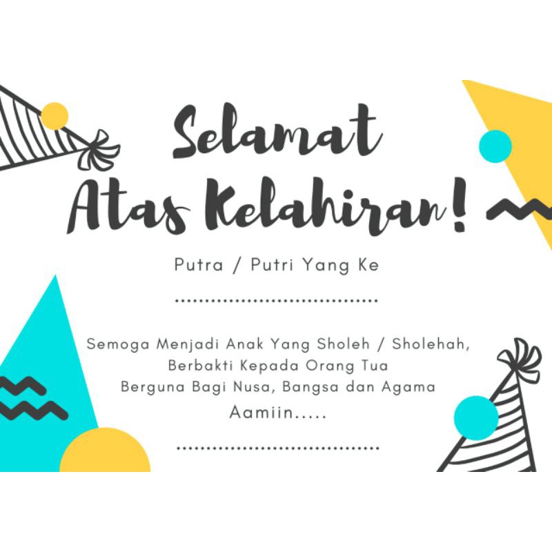 Jual Kartu Ucapan Welcoming Baby New Born Kelahiran Bayi Shopee Indonesia