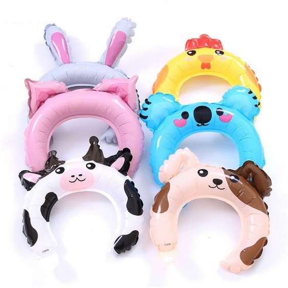 INFY - Balon bando karakter binatang / animal head band balon bando ulang tahun anak R489