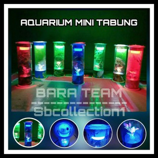 AQUARIUM IKAN CUPANG MINI TABUNG FULL HIASAN DAN LAMPU AQUARIUM IKAN CUPANG MINI TABUNG FULL HIASAN DAN LAMPU