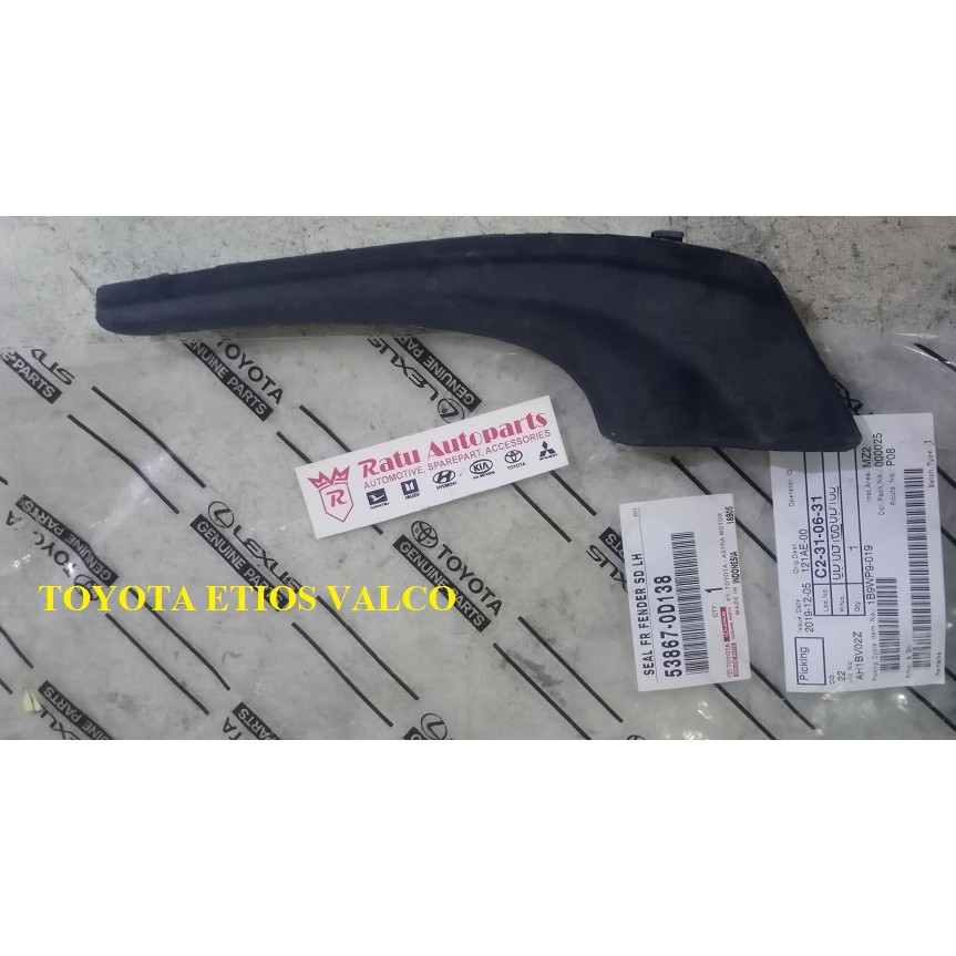 COVER COWL FENDER SAMPING KAP MESIN TOYOTA ETIOS VALCO