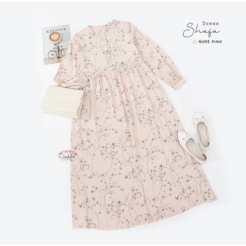 Shafa Nude Pink Daily Dress by Laikha